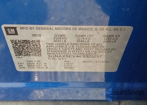 2019 Chevrolet Equinox Ls from USA, damaged, VIN 3GNAXSEV4KS525257